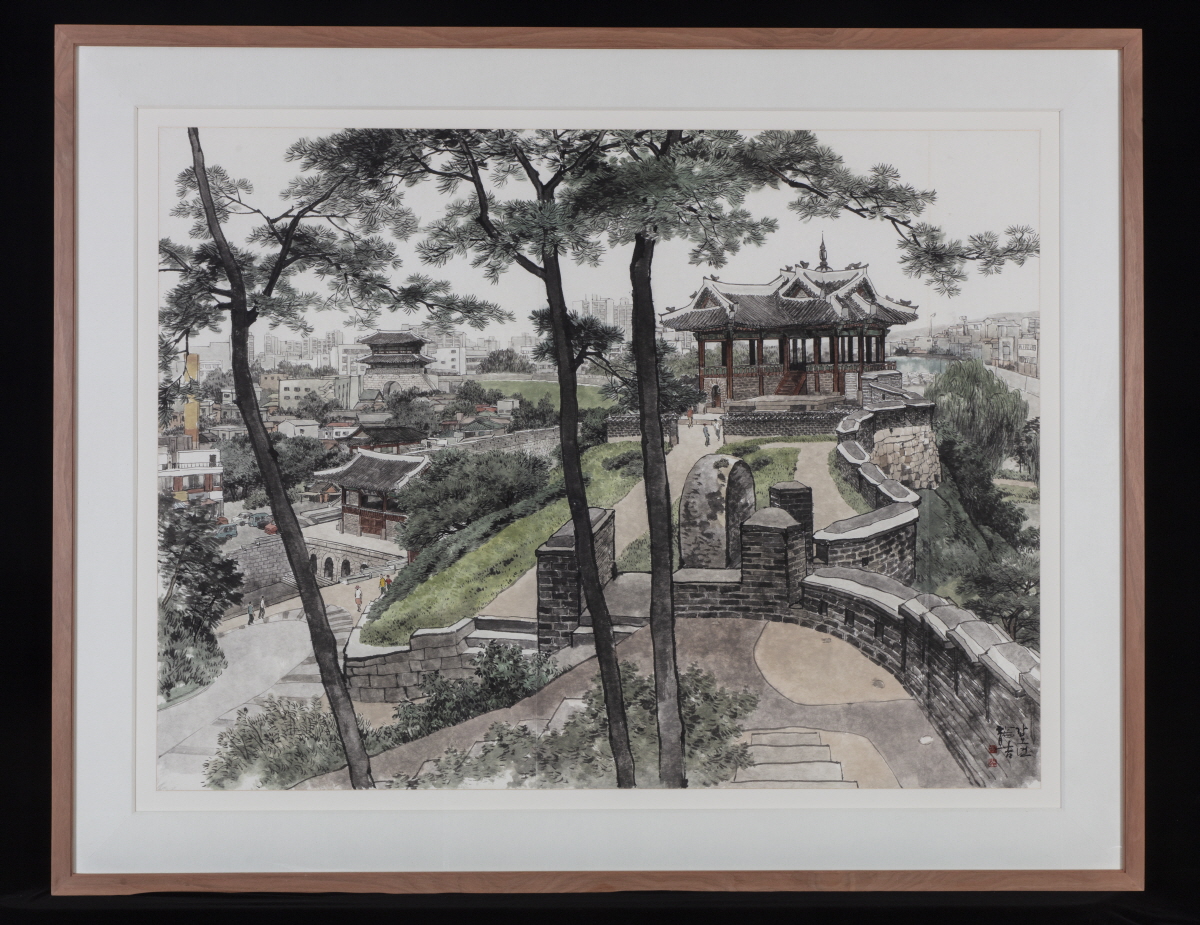 방화수류정이 보이는 풍경 The scenery of Banghwasuryujeong